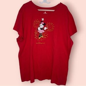 Authentic Disney Parks  Women’s Minnie Mouse Fireworks T-Shirt, Size 3X